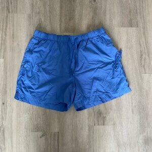 Blue women's athletic shorts